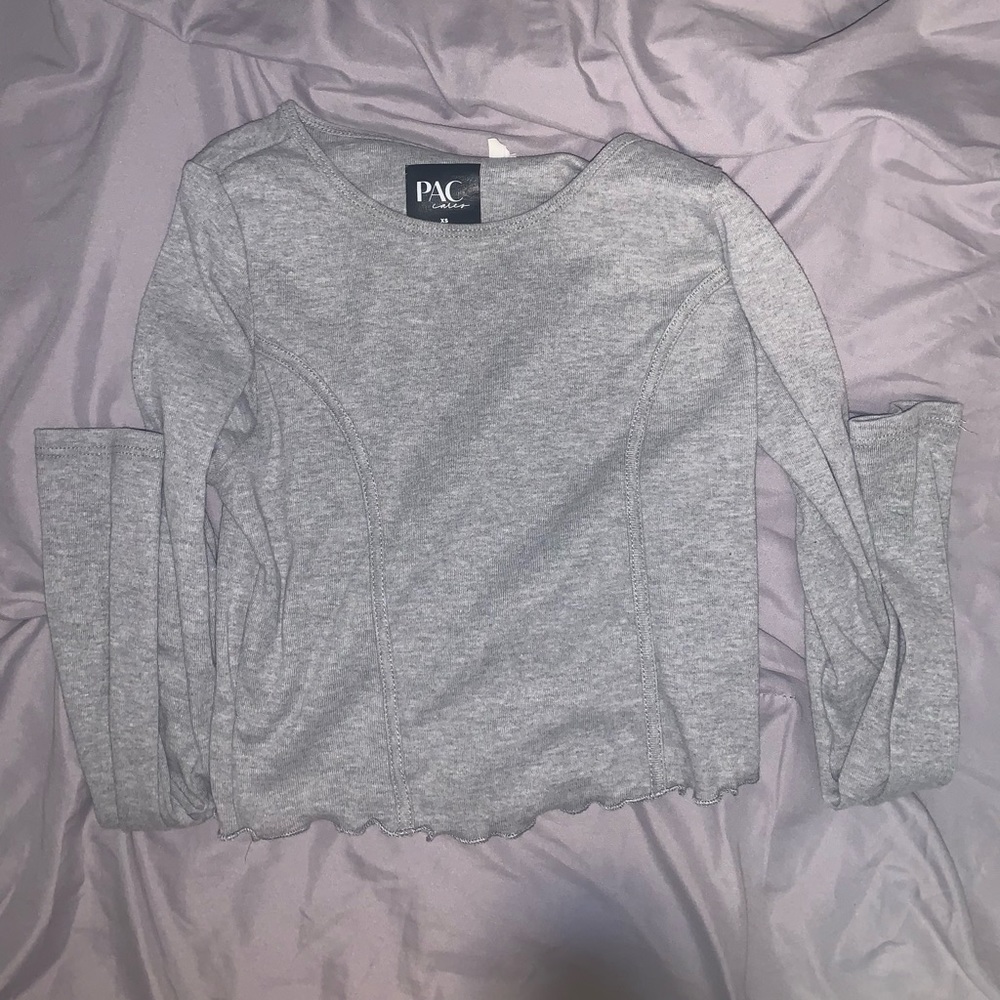 Pacsun cropped top grey